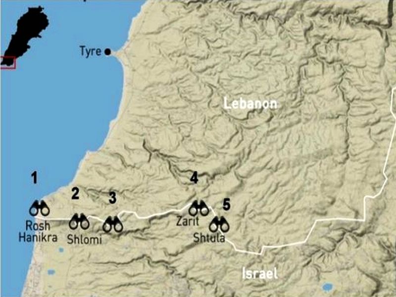 Hezbollah violations: Coordinates of the observation posts